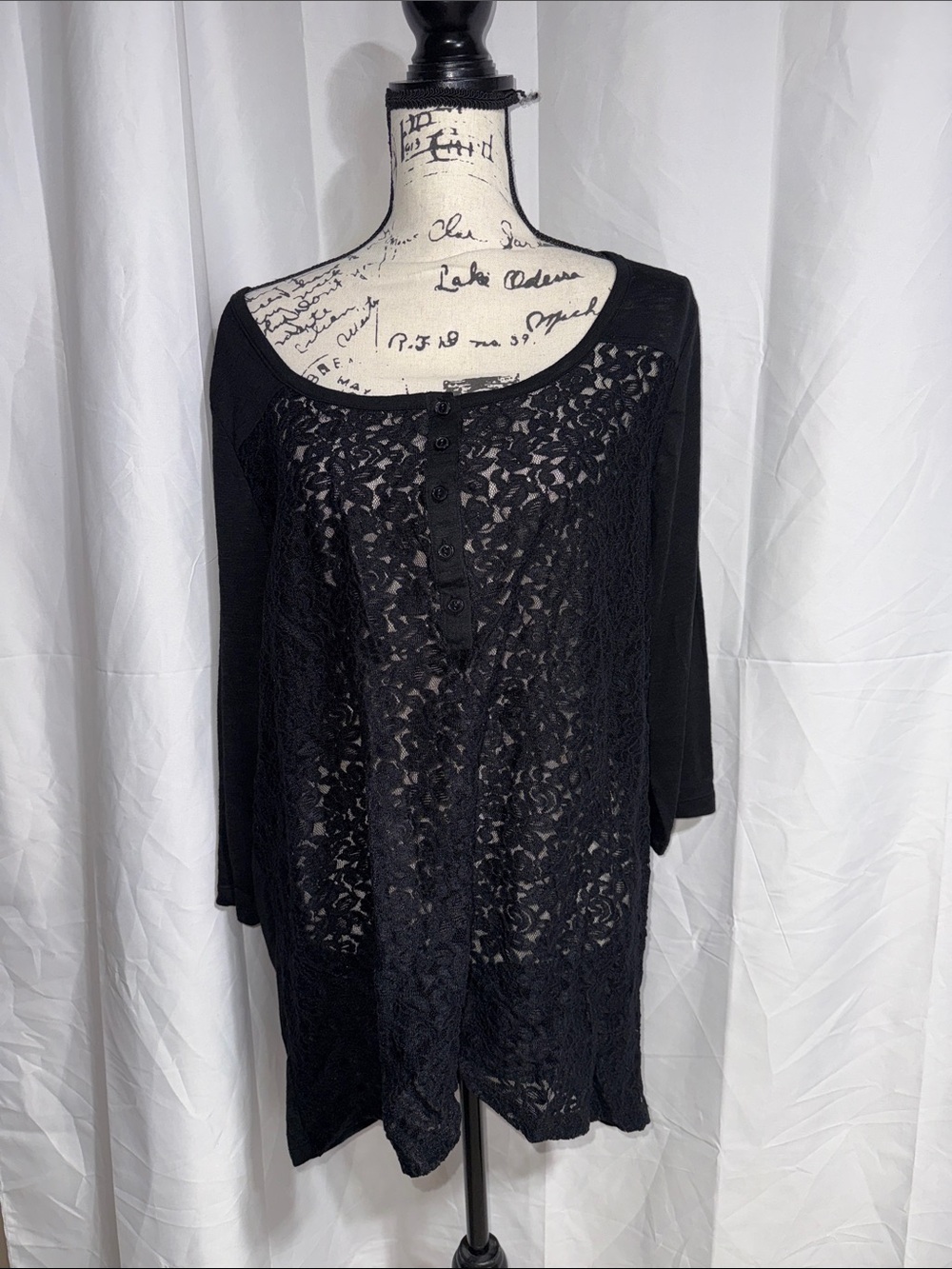 torrid Black Lightweight Draped Long Sleeve Tunic